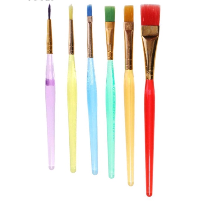 

Murah Set Kuas Lukis Nylon Brush Paint Kid Watercolor Drawing Painting 6Pcs Murah