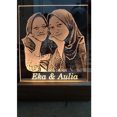Recomended Lampu Akrilik Custom dengan Foto / Lampu Tidur / Lampu Hias / Kado Ulang Tahun / Kado Per