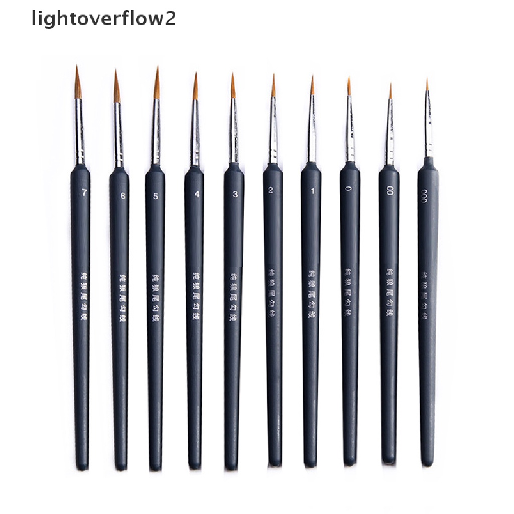 (lightoverflow2) Set Kuas Lukis Nilon Akrilik Profesional