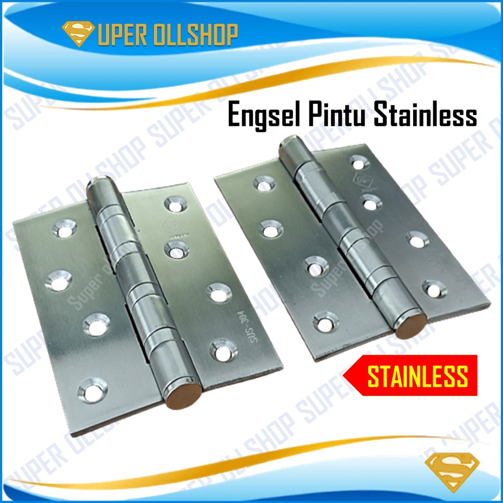 Engsel Jendela Pintu Stainless 3 Inch / Engsel Jendela / Engsel Pintu Stainless 4 inch / Engse Tebal 3 Inch 4 Inch Stainless