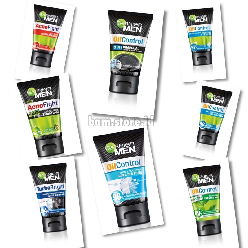 GARNIER MEN Acne Fight Facial Foam 100ML - Sabun Muka Garnier Men - Sabun Wajah Jerawat - Sabun Pemb
