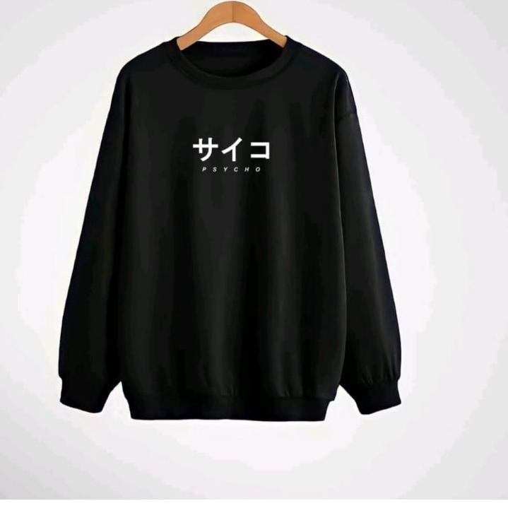 Booming Sweater Crewneck PSYCHO pria wanita//japan