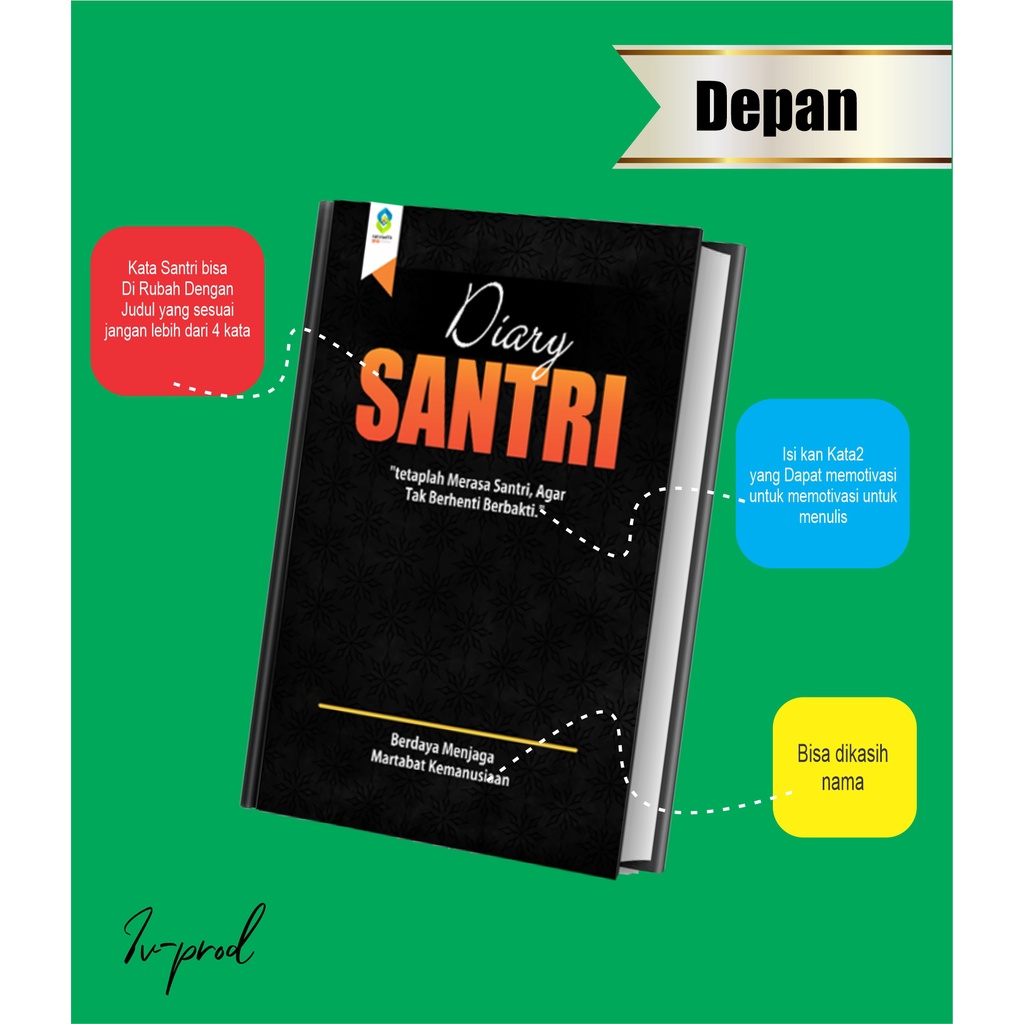 

Pocket book/Notebook Hardcover A5 / buku tulis hari santri catatan notes