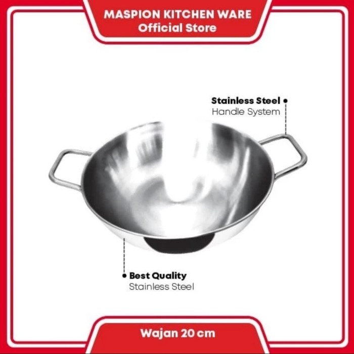 Maspion Wajan 20cm Penggorengan Stainless Steel