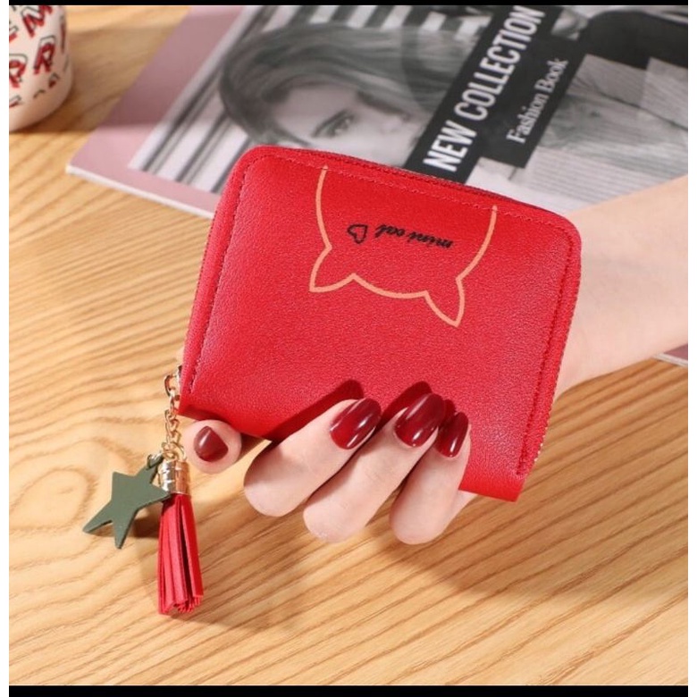 Dompet Kelly Belly Mini Doff Bahan Botega Lorena Dompet Wanita Forever Young-Mini Cat Pink
