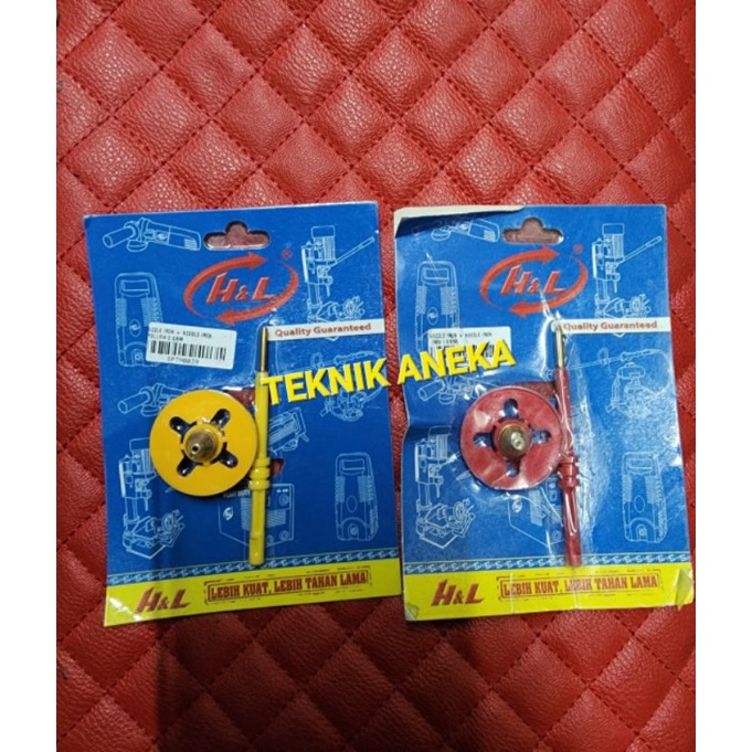 NOZZLE DAN NEEDLE SET KUNINGAN CAT MINYAK SPRAY GUN ELEKTRIK