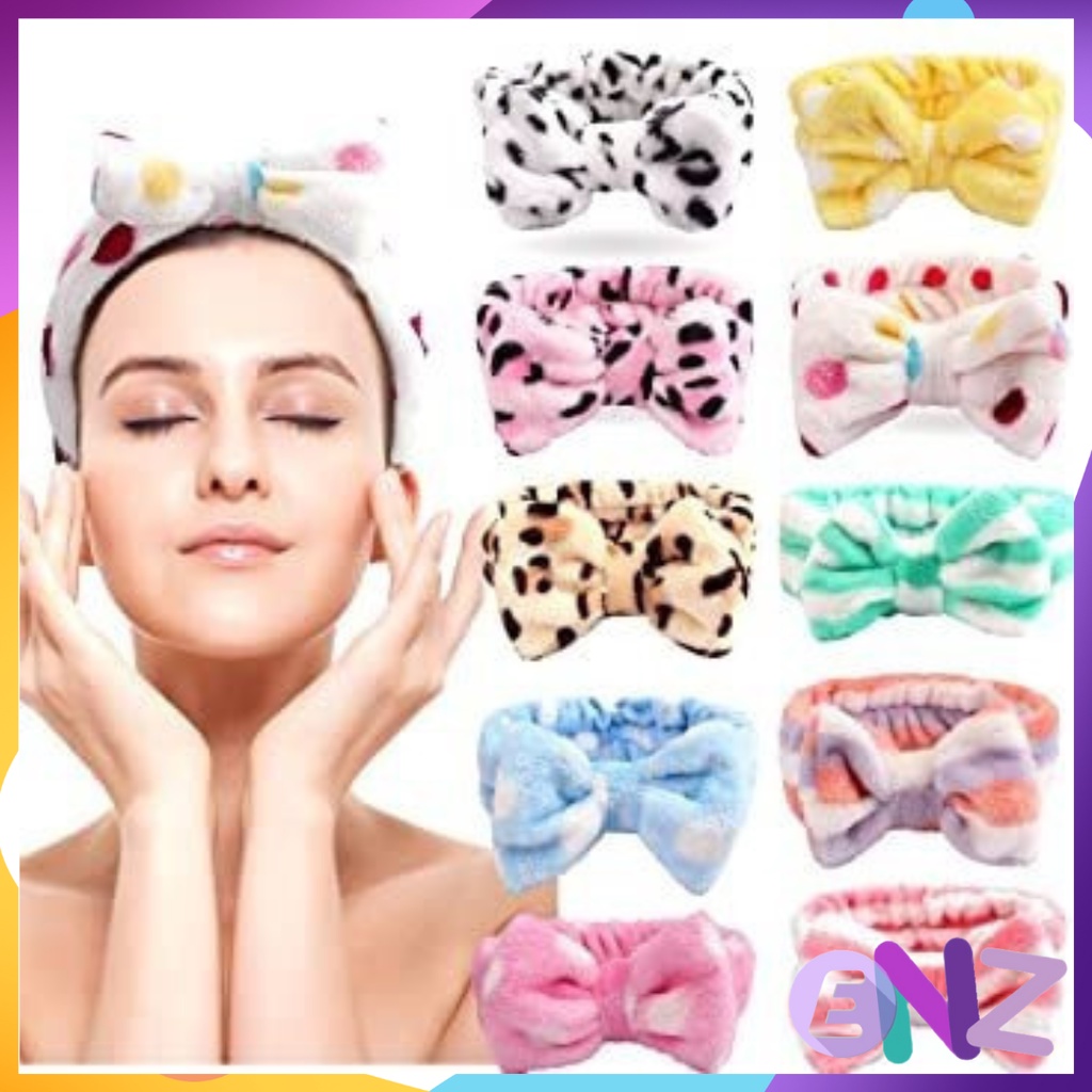 ENZ ® Bandana bulu Pita Gaya Korea / HeadBand Bandana Handuk Pita Besar Wanita 1240