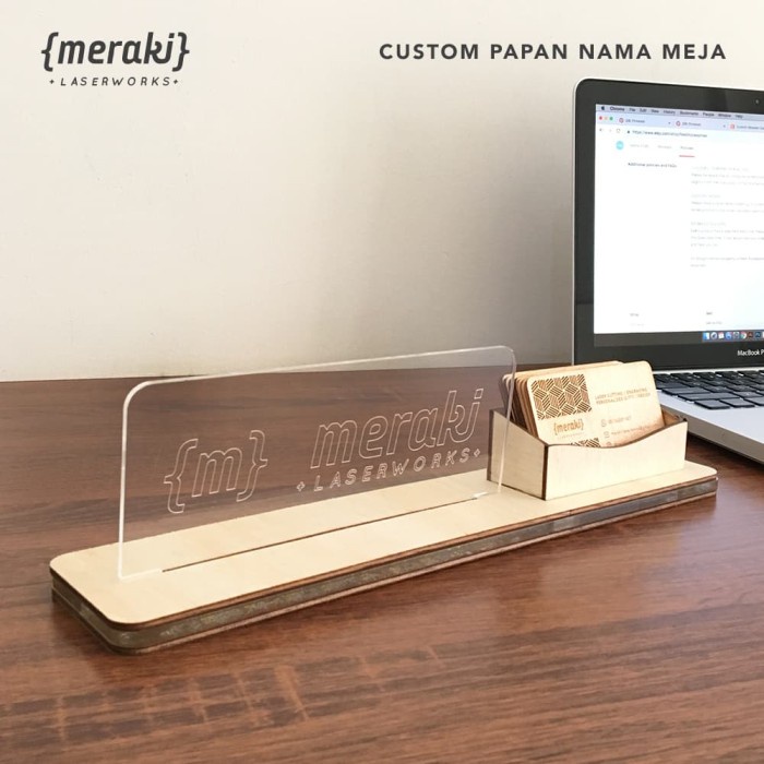 

Namecard Nama Meja Lampu Acrylic Led Tempat Kartu Nama/ Papan Nama Meja Akrilik