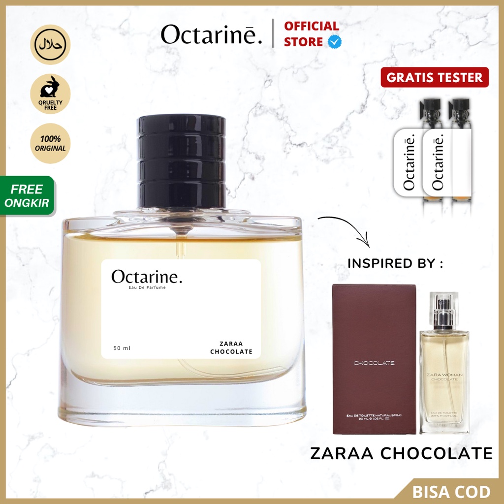 Octarine - Parfum Wanita Pria Tahan Lama Aroma Coklat Premium Lembut Inspired By ZARA CHOCOLATE | Parfume Perfume Farfum Minyak Wangi Cewek Cowok Murah Original