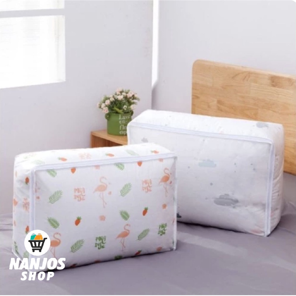 Dust Cover Storage Bag Tempat Penyimpanan Bedcover Pakaian Bedcover Selimut Organizer Bag