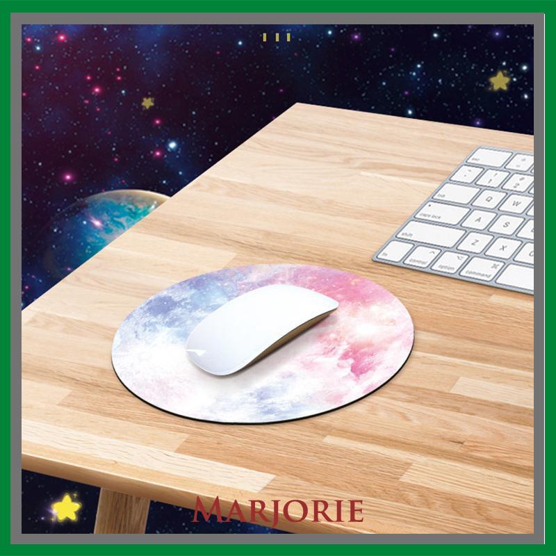 Mousepad planet warna Pad Laptop/Komputer Bulat Anti Slip-MJD