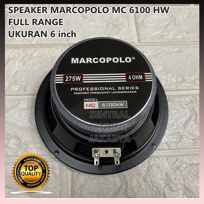 SPEAKER WOOFER MC-6100 MC6100 HW FULLRANGE MARCOPOLO MC 6100 HW 6 inch 6in