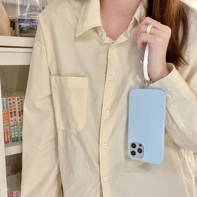Casing Silikon iPhone 14 Pro Max13 11 12 Pro X XR XS Max 7 8 + Anti Jatuh Aksen Gelang Rantai