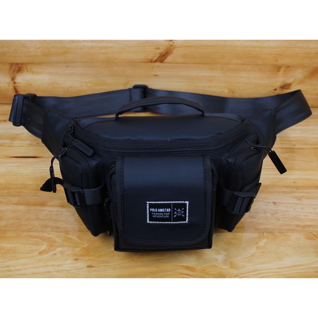 Terbaru Tas Pria Tas Selempang Pria Waterproof Polo Amstar Bahan Ballon Anti Air Best Quality Tas Pinggang Waistbag Tas Outdoor Tas Tactical Tas Selempang Anti Air