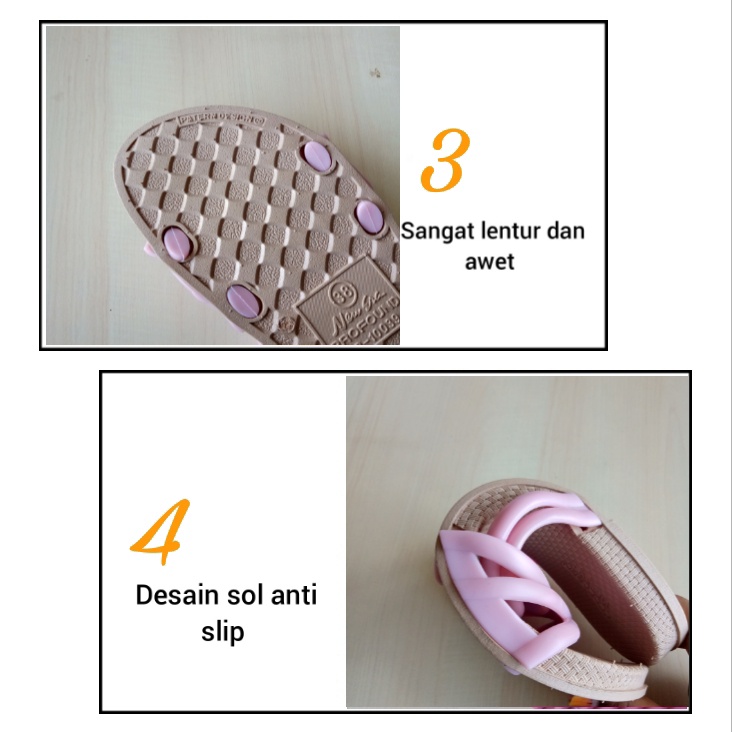 gof  NEW ERA LB 10039 SANDAL KARET WANITA Sandal Karet Wanita Slop NEW ERA SIZE 37-40 100%