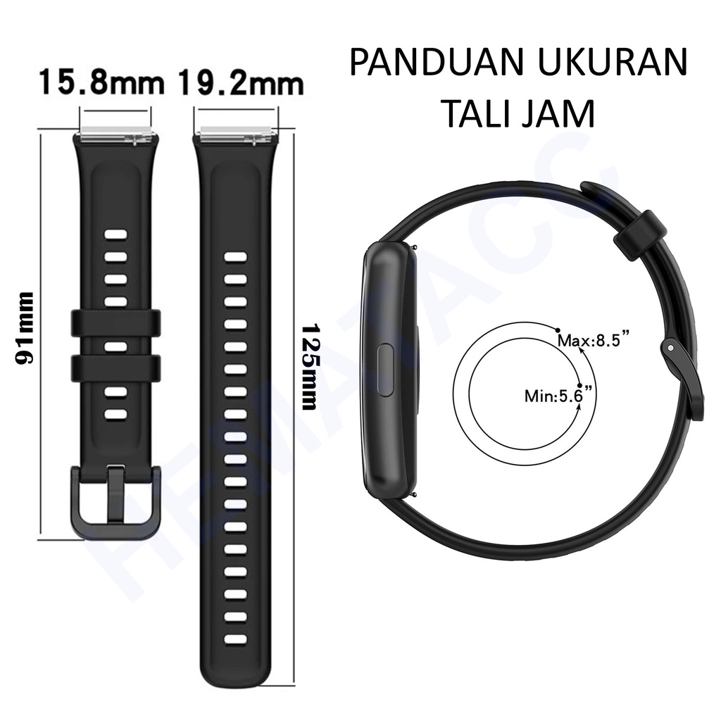 Strap Huawei Band 7 / Huawei Band 6 / Honor Band 6 Premium Lembut Hematacc