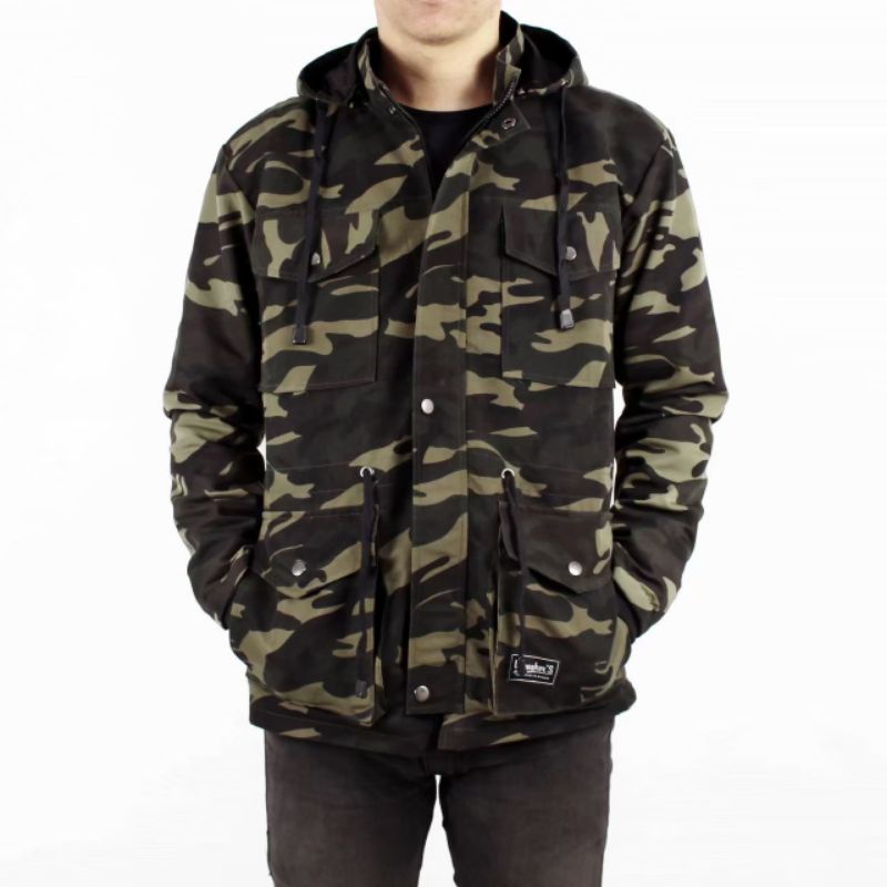Jaket Pria Parka Army loreng Jaket Distro