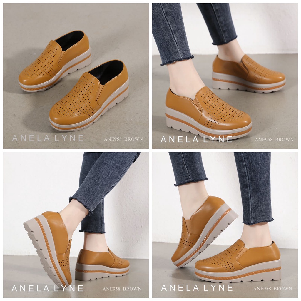 ANELA LYNE SAMARA Sepatu Loafers Wedges Shoes ANE958 ORIGINAL