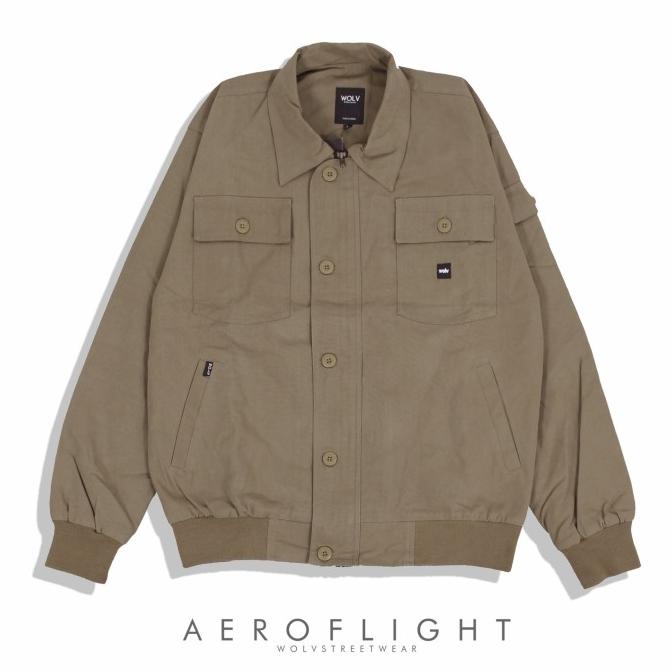 jaket new wolv Aero flight jaket pria kasual military
