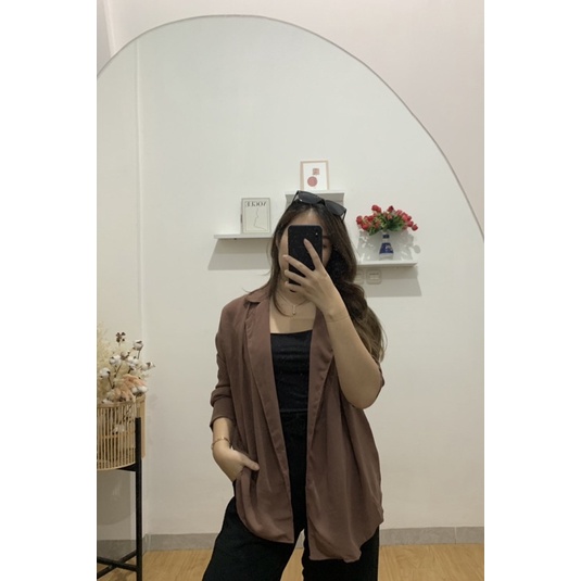 JOSHIN Square Blazer - Outer Luaran Kemeja Kerja Wanita