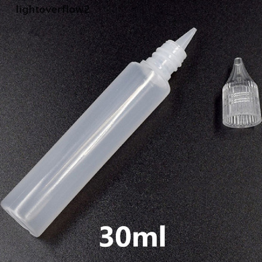 (lightoverflow2) Botol Plastik pe 15ml 30ml 10ml portable Untuk Minyak (ID)