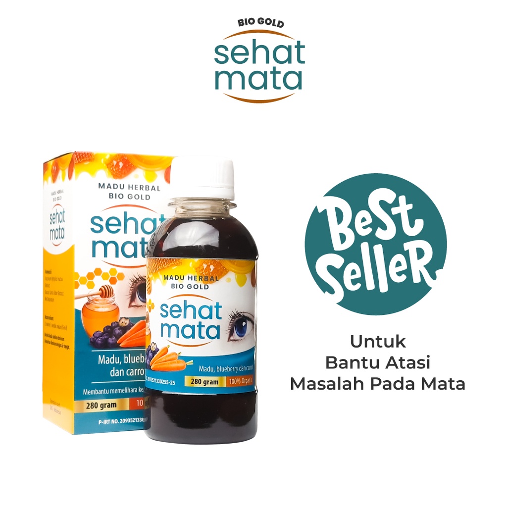 Madu Herbal Sehat Mata Bio Gold Blueberry Dan Carrot 280gr