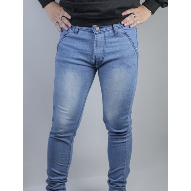 Celana Jeans Pria Panjang Skinny/Jeans pensil pria