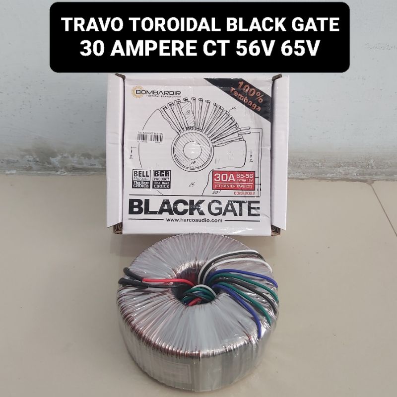 BLACK GATE Trafo Donat 30 Ampere CT 56V 65V Travo Toroidal 30A Toroid Blackgate