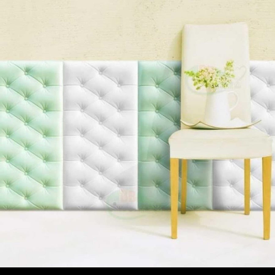 Wallpaper 3d foam headboard wall stiker dinding wallfoam interior room