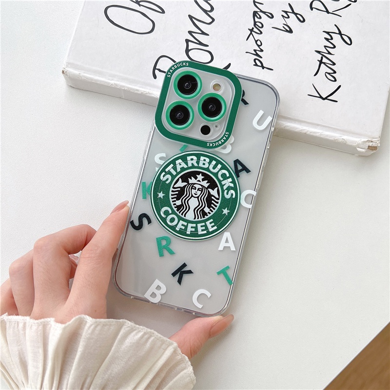 Starbucks Soft Case Magnetik Transparan Warna Macaron Untuk iPhone 14 11 13 12 Pro Max