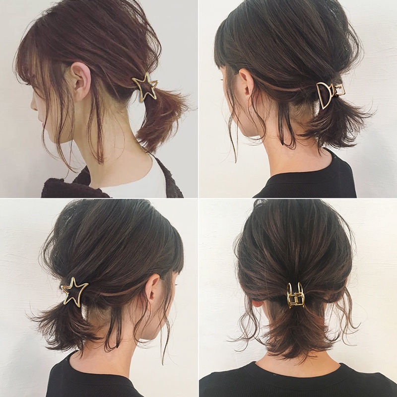 Jepit Rambut Bentuk Ikan Hiu Bahan Metal Gaya Retro Korea Untuk Wanita