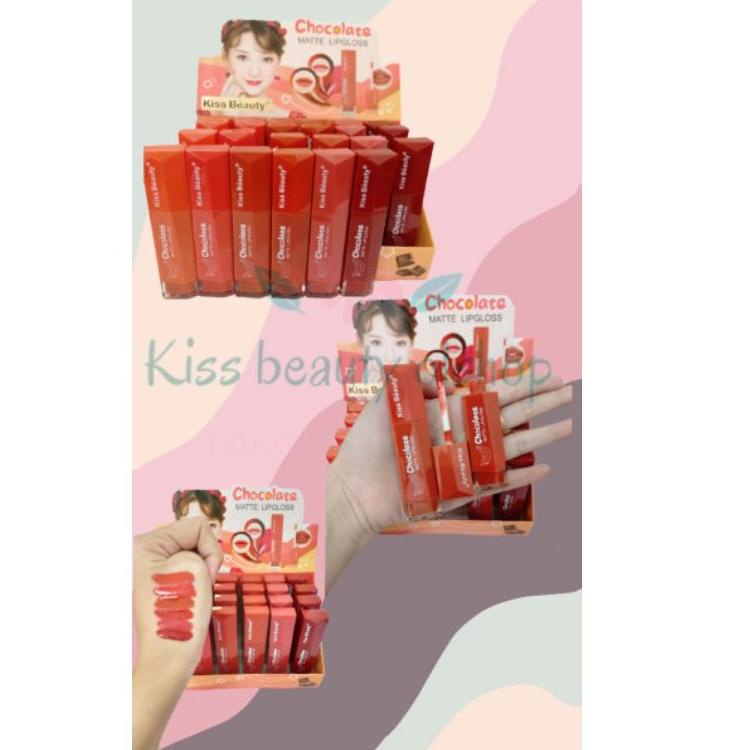 Get It Now--(6PCS) LIP GLOSS VELVET MATTE / CHOCOLATE KISS BEAUTY No. 7867 / 70285