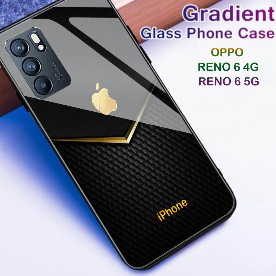 Y9P [H02] Softcase Kaca Oppo Reno 6 4G/5G - Casing Hp Realme Oppo Reno 6 4G/5G - Case Hp 95 ￣