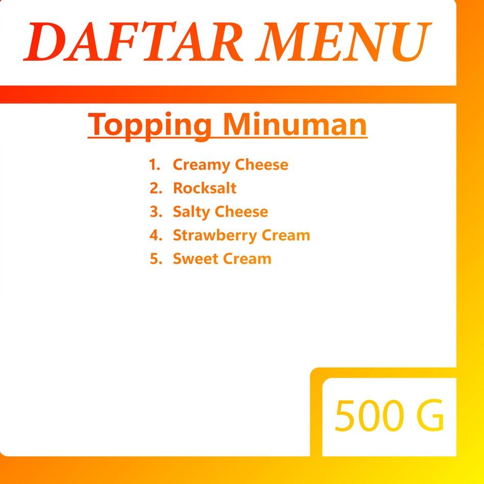 

ldx FELHAN - Bubuk Topping Minuman / Topping Machiatto All Varian (500 gram) Terbaru