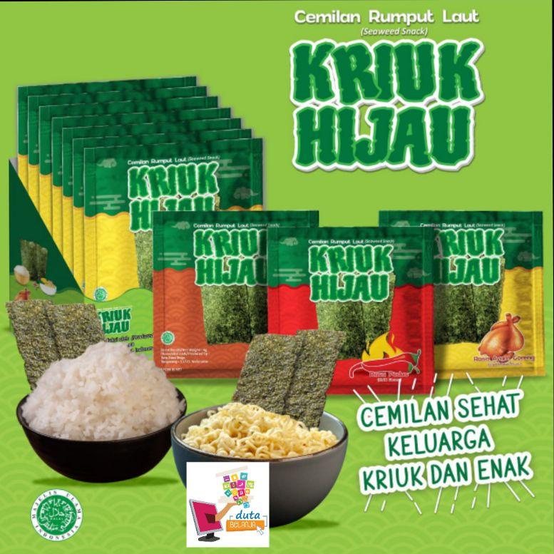 

NEW ARRIVAL Rumput Laut KRIUK HIJAU Halal | 1 box | 12 pcs € 868
