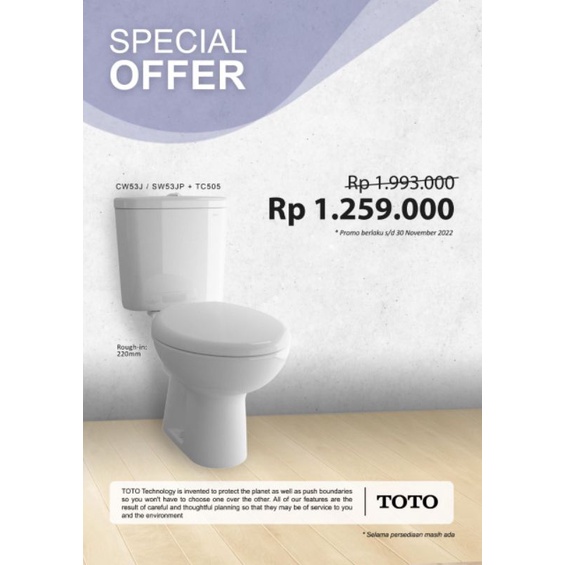 PROMO closet TOTO CW53 | kloset duduk toto cw 53 J