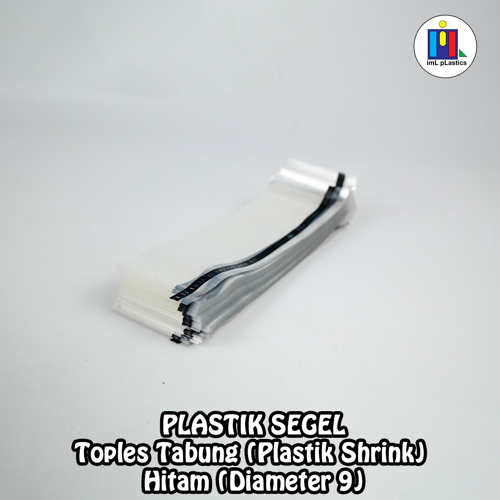 PLASTIK SEGEL TOPLES TABUNG HITAM diameter 9cm - 100pcs