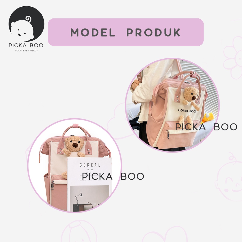 PICKA BOO Tas Ransel Bayi  Multifungsi Diaper Bag Baby