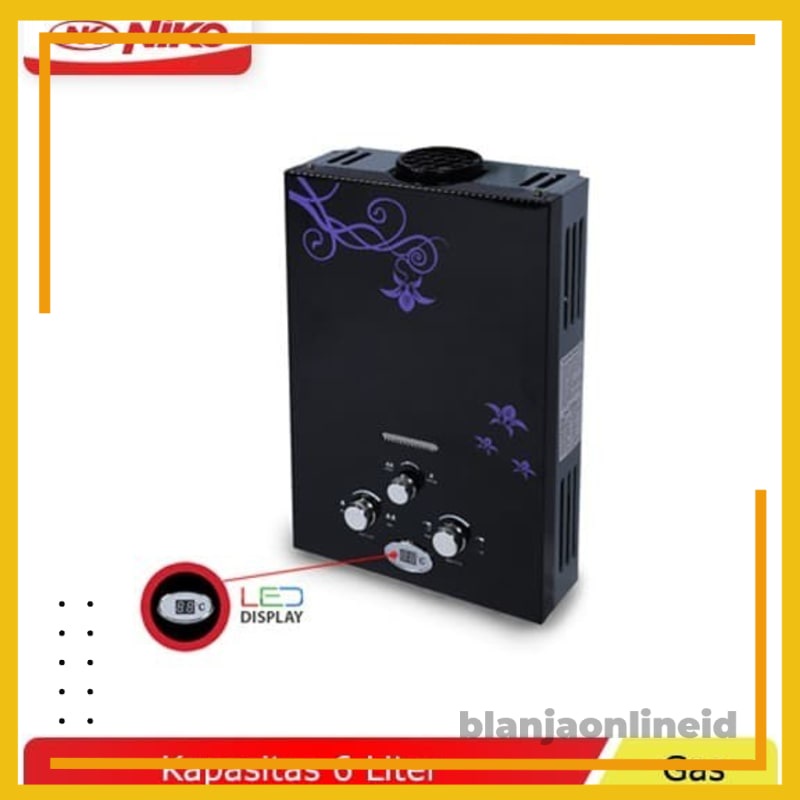 Niko Water Heater Gas Pemanas Air Mandi Gas 6 Liter NK 6 LDN