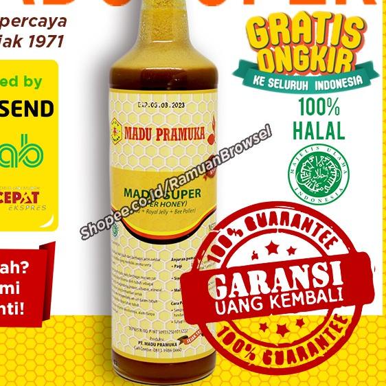 

EXCLUSIVE!Madu Super Pramuka 650ml (Madu + Pollen + Royal Jelly) Alami|SQ7