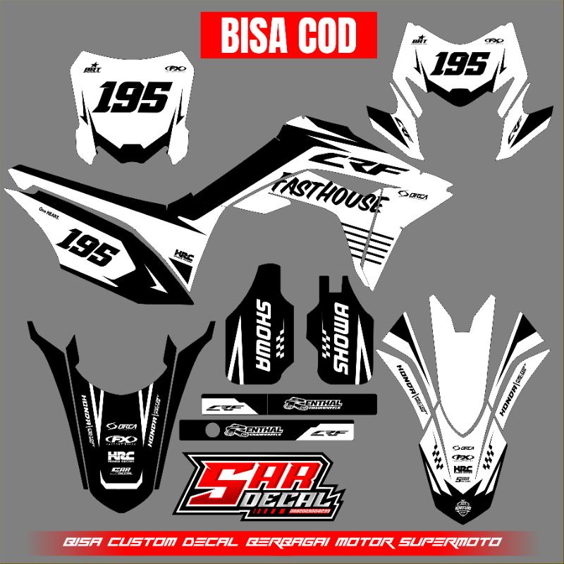 Jual Decal Crf L Full Body Decal Supermoto Moto Cross Decal Crf Simpel Keren Decal Crf