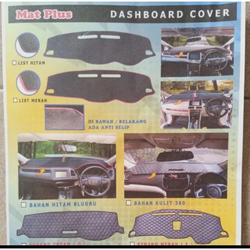 COVER / ALAS DASBOR ANTI SILAU BAHAN SINTESIS