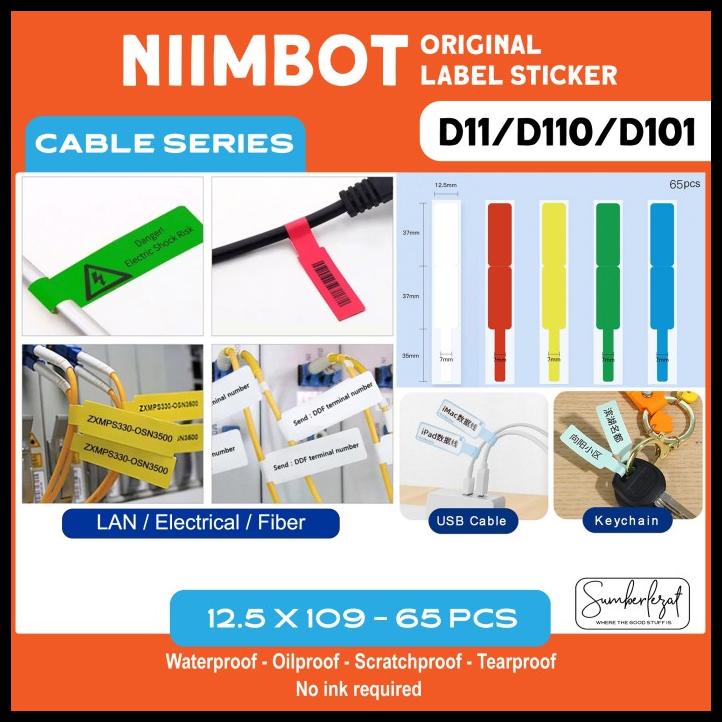 

Thermal Cable Label Sticker Niimbot D11 / D110 Refill Label - Kabel