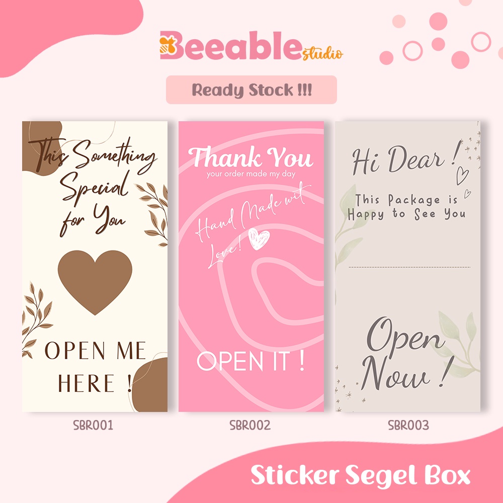 

(Satuan) Stiker Segel Sticker Box Hampers Ready Stock 6x12cm