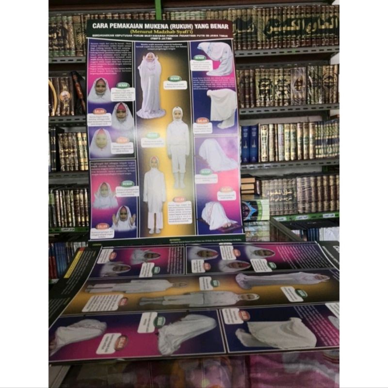 POSTER MUKENA MADZHAB SYAFI'I PP. HIDAYATUL MUBTADIAT  Lebar Besar A2 : 42 cm x 59.4 cm
