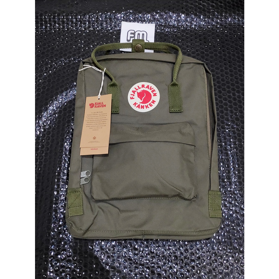 SALE Tas Ransel Kan Ken MEDIUM Polos Simple / Backpack Sekolah Wanita (READY GOSEND)-army