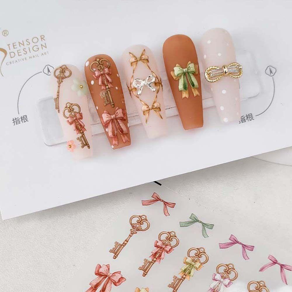 Mxbeauty Stiker Kuku Motif Kartun Strawberry / Pita Untuk Dekorasi Nail Art / Manicure