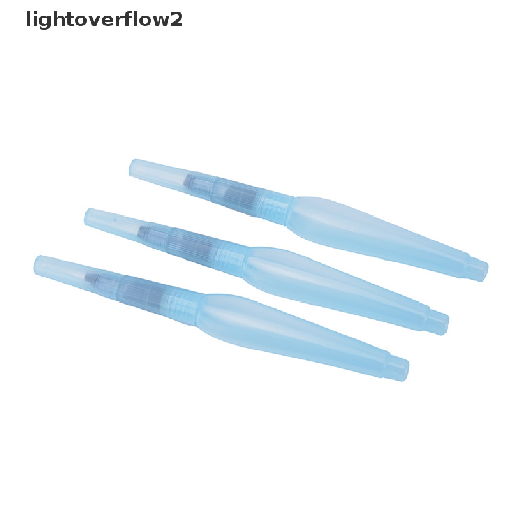 (lightoverflow2) 3pcs / Set Pena Kuas Lukis Cat Air / Tinta Kaligrafi (ID)