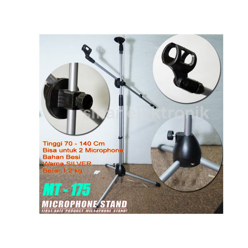 STAND MIC / STAND MICROPHONE BERDIRI LANTAI MT-175