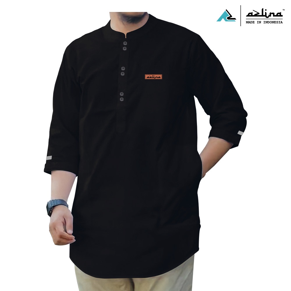 Azlina Baju Koko Dewasa Kurta Pakistan Pria Original Azlina Bahan Katun Madinah Busana Muslim Terlaris COD